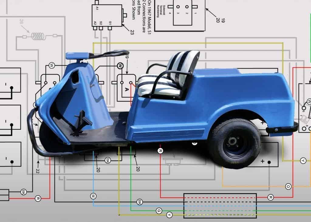 Harley Davidson Golf Cart Wiring Diagrams 1979–1982 DE ... a diagram for 1982 club car electric wiring 